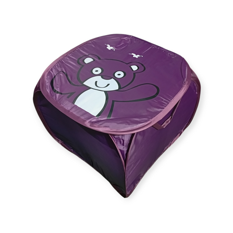 Laundry Basket - Purple - Bear