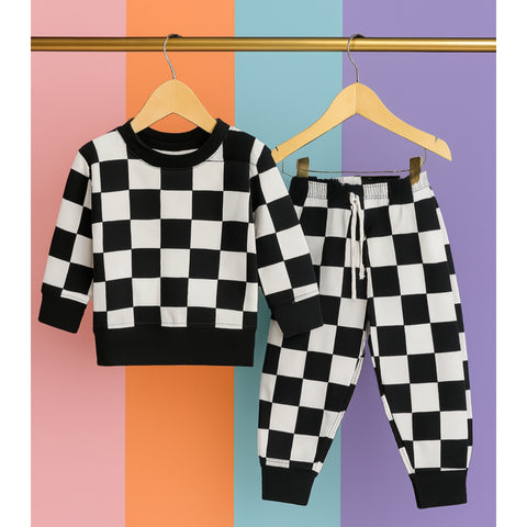 Warm Fleece Track Suit - Black