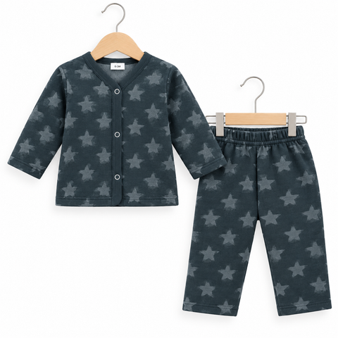 Winter - Fleece Night Suit - Design 26 - Stars