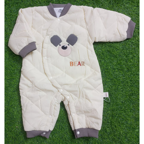 Winter - Baby Romper - Gray Bear