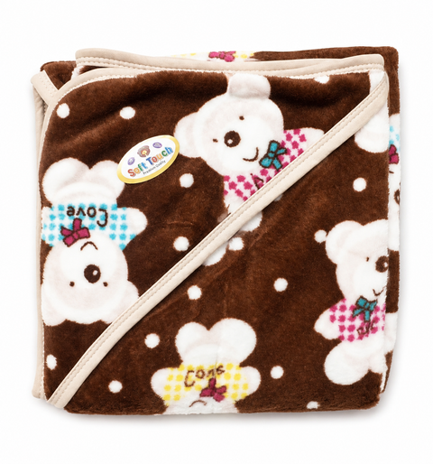 Plush Wrapping Sheet - Bear & Dots