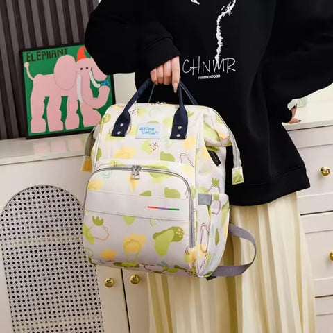 Waterproof Diaper Backpack - Green Rainbow
