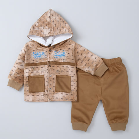 Winter - Hoodie & Trouser - Alphabet Brown