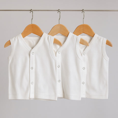Pack of 3 - Sleeveless Front Open Vests