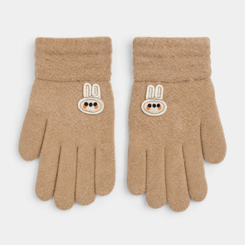 Pair of Gloves - Brown Cartoon (3-5 Years)