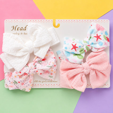 4 Pieces Headbands - Bow - Design 7