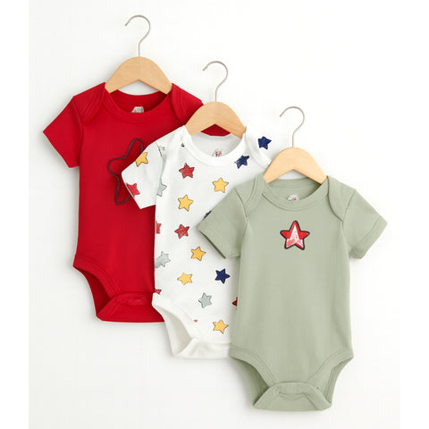 3-Piece Bodysuit - Multi Stars
