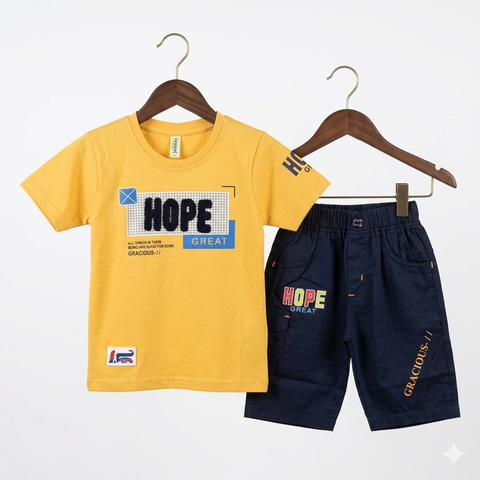 T.Shirt & Short - Yellow - Hope