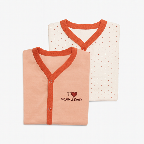 SB - Pack of 2 Rompers -  Orange