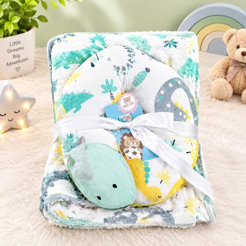 Imported Super Soft Baby Blanket with Neck Pillow