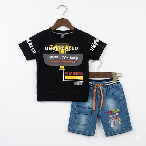 T.Shirt & Nicker - Black - Design 2