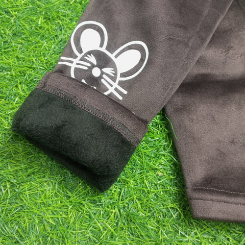 Girls Tight - Mickey & Hearts - Gray