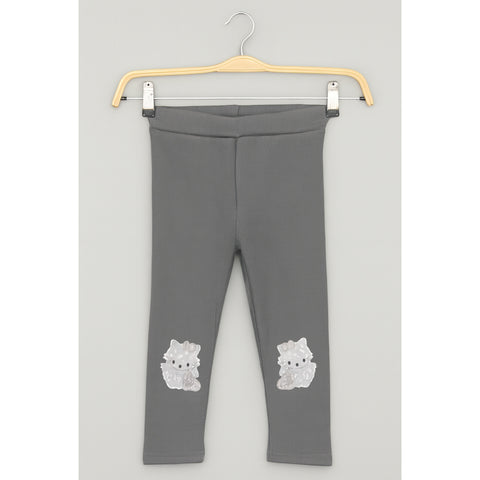 Girls Tight - Cat & Heart - Gray