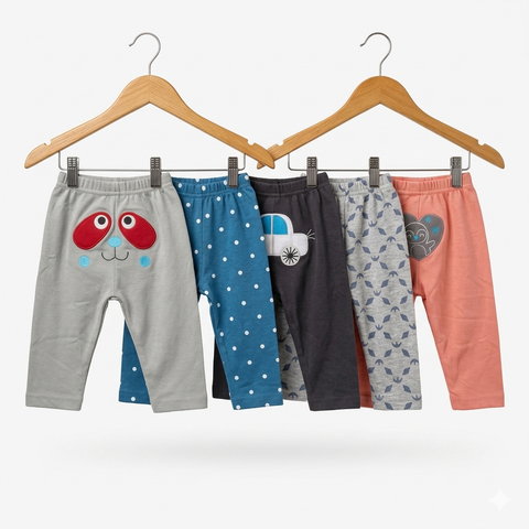 Pack Of 5 Trousers - Gray - Design