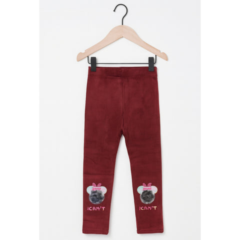 Girls Tight - Cartoon - Maroon