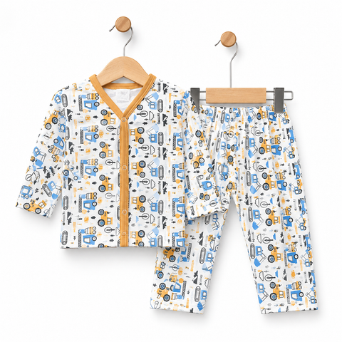 Summer Night Suit - Design 26 - Orange Crane