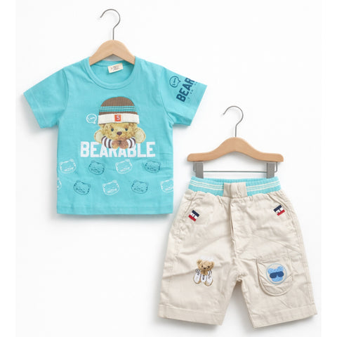 T.Shirt & Nicker - Sea Green - Bearable