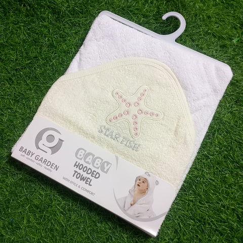 Baby Hooded Towel -  Baby Garden - Design 2
