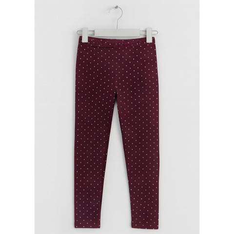 Velvet Tights Flower Purple Dots