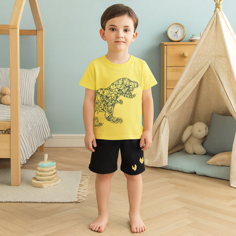 T-Shirt With Short  - Dinosaur