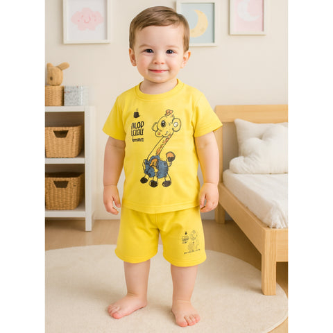 T-Shirt With Short - Giraffe