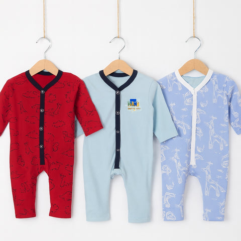 Pack of 3 Baby Rompers - 25 - Design 7