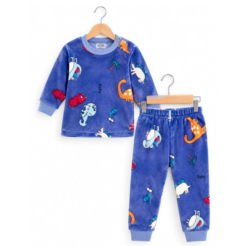 Premium Shirt & Trouser - Blue Animals