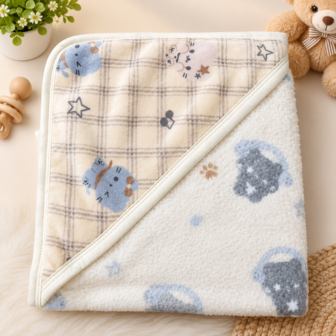 Plush Wrapping Sheet - Cartoon