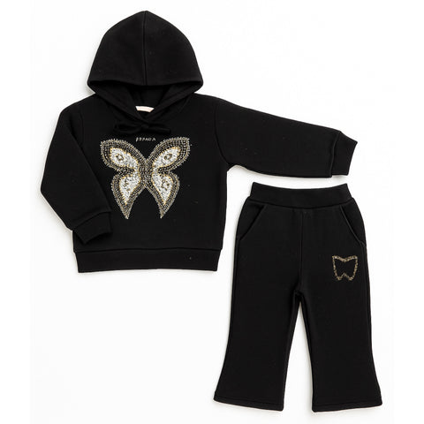 Winter - Hoodie & Trouser - Butterfly Black