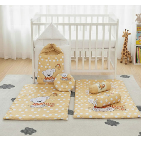 Velvet Baby Bedding Set - Bear & Dots