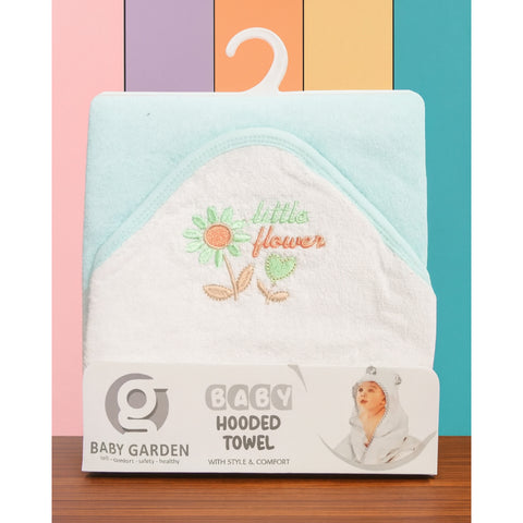 Baby Hooded Towel -  Baby Garden - Design 1