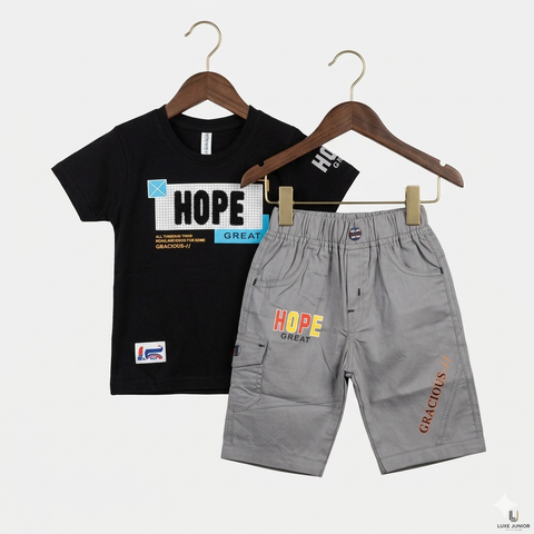 T.Shirt & Short - Black - Hope