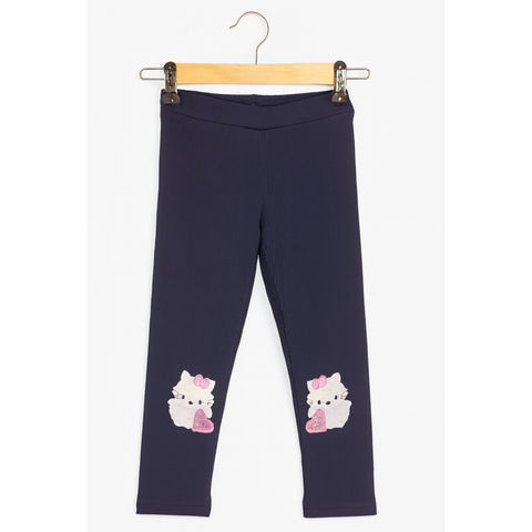 Girls Tight - Cat & Heart - Blue