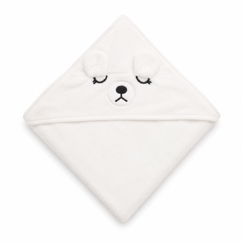 Hooded Towel - Cartoon - White