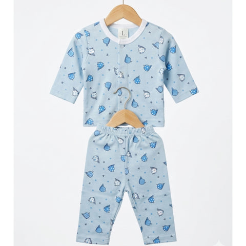 Premium Night Suits - Blue - Stars
