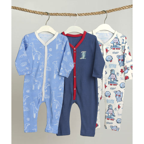 Pack of 3 Baby Rompers - 25 - Design 9