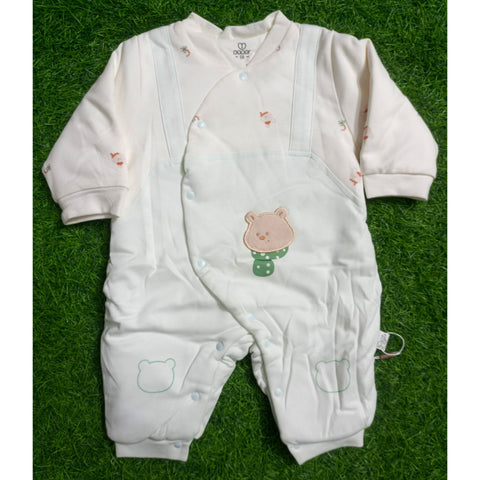 Winter - Baby Romper - Green Bear